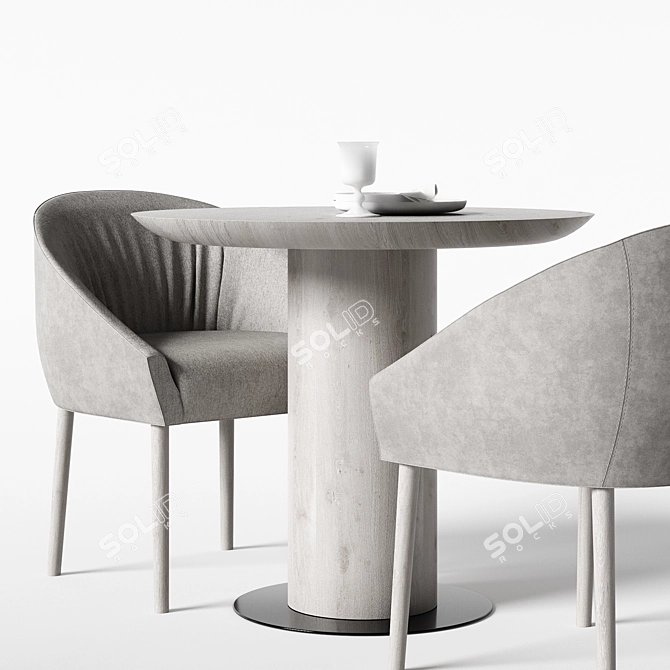 Dutch Designer Piet Boon's Elegant Dining Set 3D model image 1