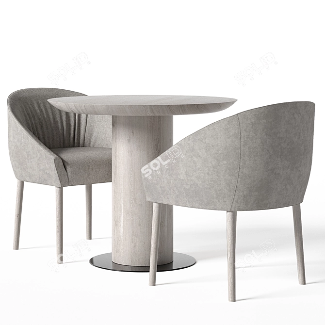 Dutch Designer Piet Boon's Elegant Dining Set 3D model image 4