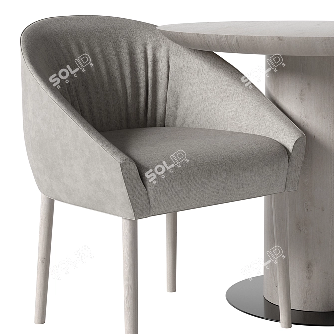 Dutch Designer Piet Boon's Elegant Dining Set 3D model image 6