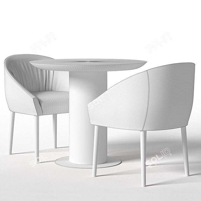 Dutch Designer Piet Boon's Elegant Dining Set 3D model image 7