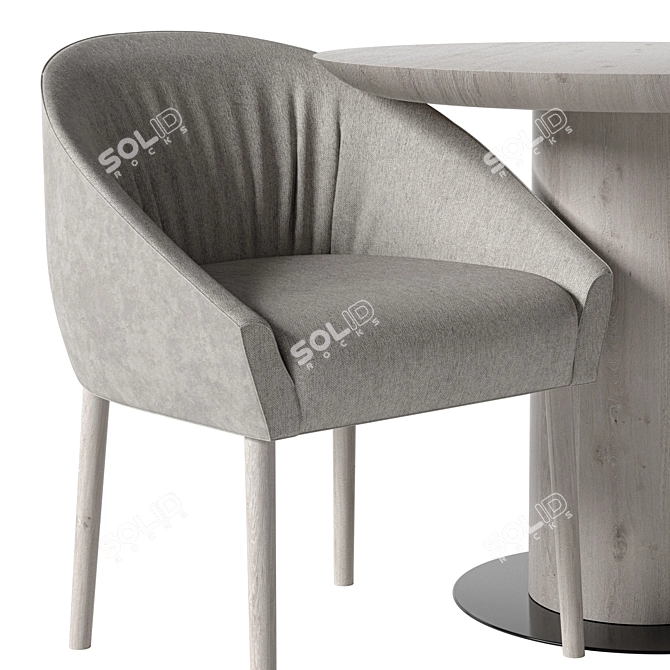 Dutch Designer Piet Boon's Elegant Dining Set 3D model image 8