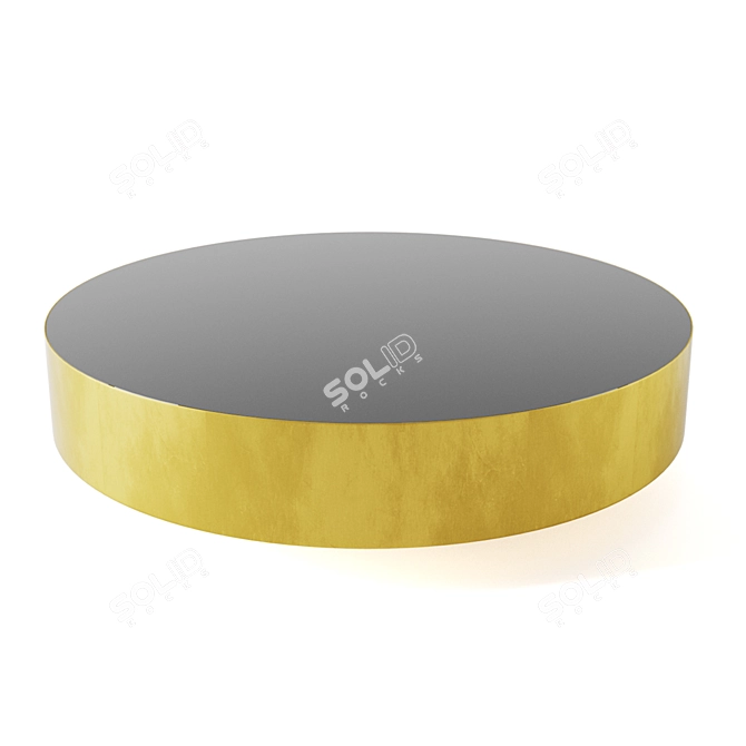 Moore Brass & Black Glass Coffee Table 3D model image 2