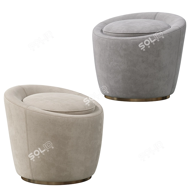 Smania Loren Pouf: Stylish and Versatile Addition to Any Space 3D model image 1