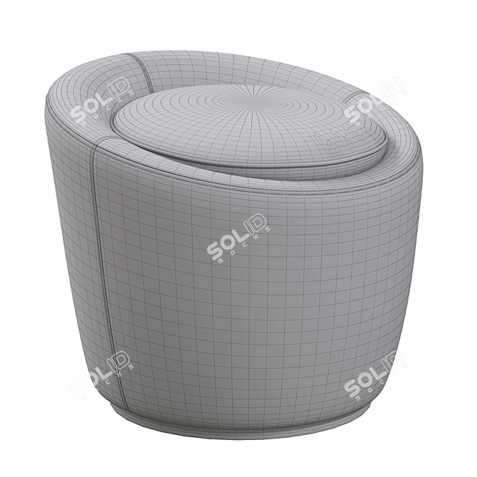 Smania Loren Pouf: Stylish and Versatile Addition to Any Space 3D model image 4