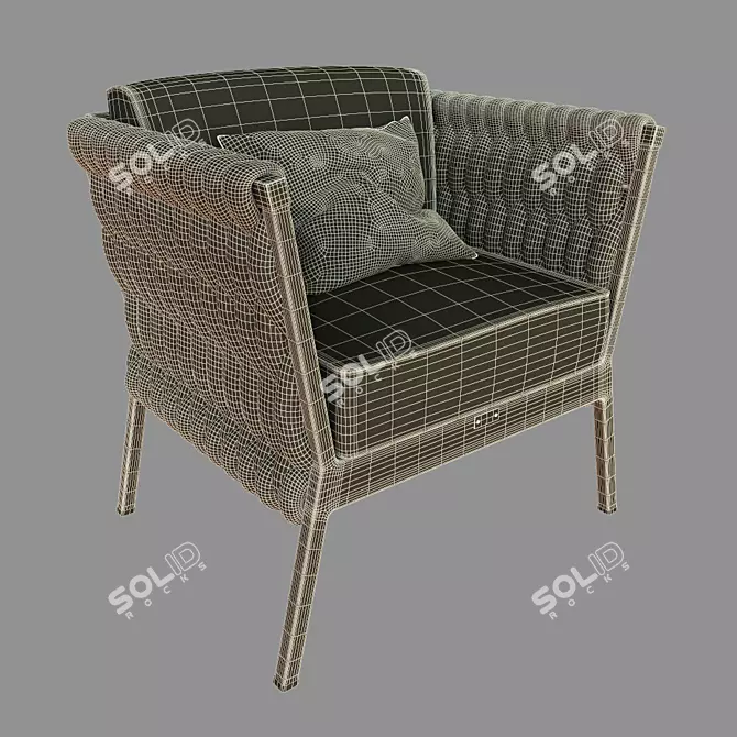 Versatile Rope Chair: Perfect for Indoor and Outdoor Settings 3D model image 5