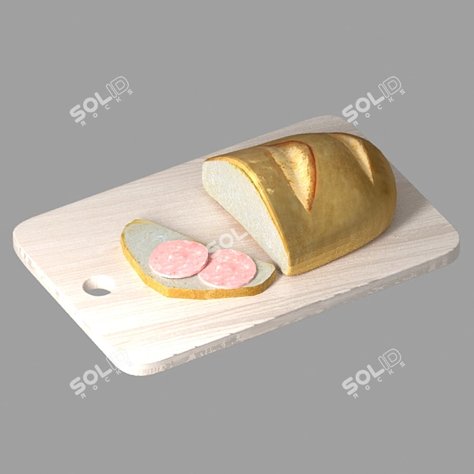 Kitchen Decor Bread 3D model image 4