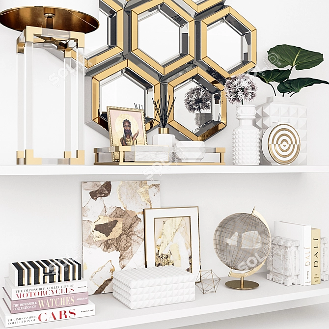 Luxury Decorative Set: Jonathan Adler Accessories 3D model image 8