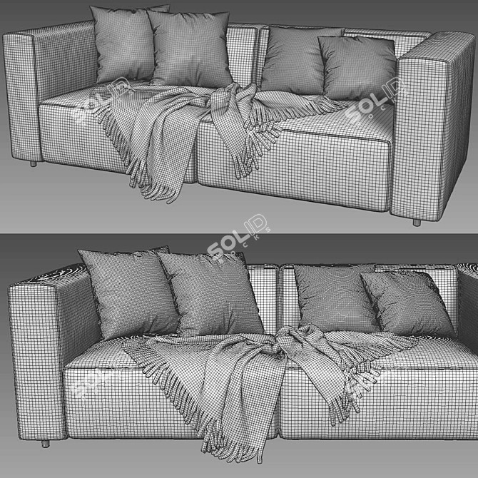 Modern BoConcept Carmo Sofa 3D model image 4