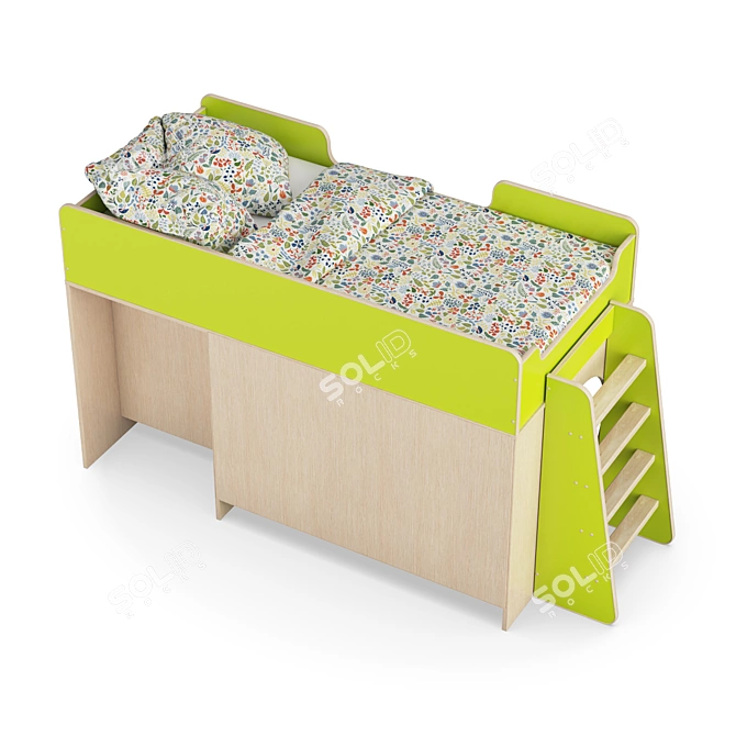 Legenda K02 + LP12 Children's Modular Bed 3D model image 3