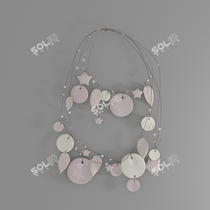 Elegant Light Toned Wall Decor 3D model image 1