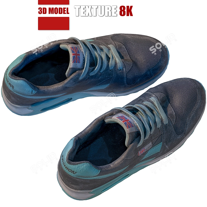 FashionFit Women's Sneakers 3D model image 4