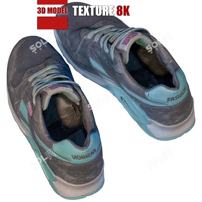 FashionFit Women's Sneakers 3D model image 5