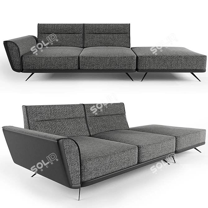 Natuzzi Sublime Sofa: Modern Elegance 3D model image 1