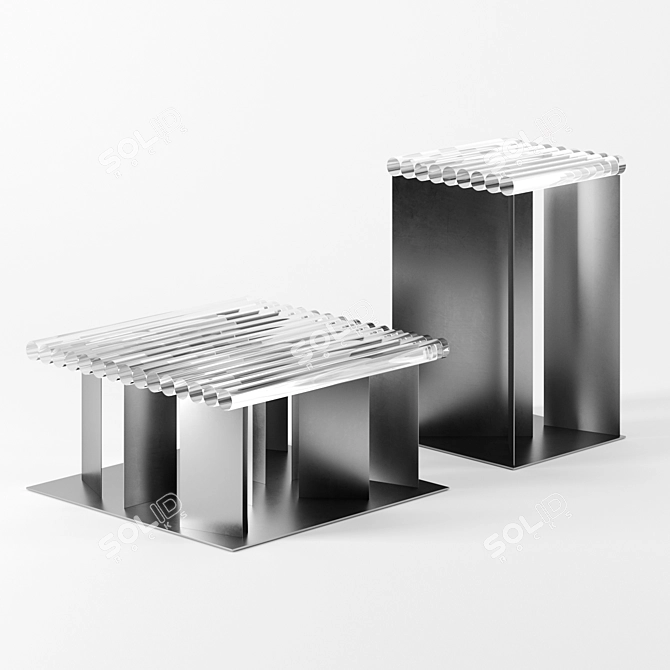 Sleek Minimalist Tables: Purity Series 3D model image 1