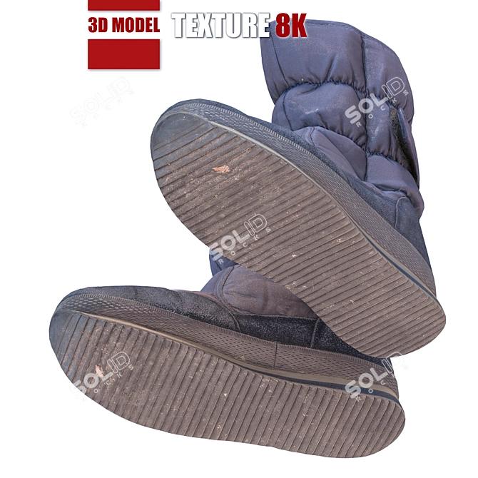 Title: Ultimate Men's 3D Boots 3D model image 4