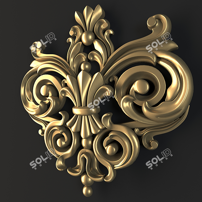 CNC-Ready Decor Ornament 3D model image 1