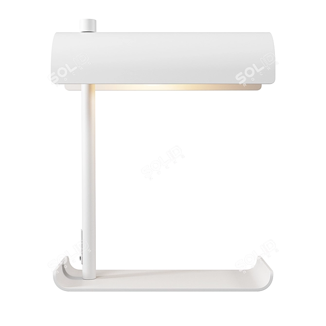 Zara Home White Desk Lamp: Sleek and Modern 3D model image 1