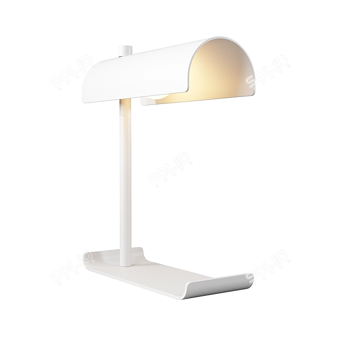 Zara Home White Desk Lamp: Sleek and Modern 3D model image 3