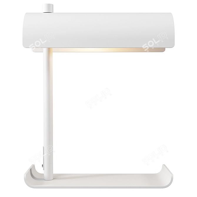 Zara Home White Desk Lamp: Sleek and Modern 3D model image 4