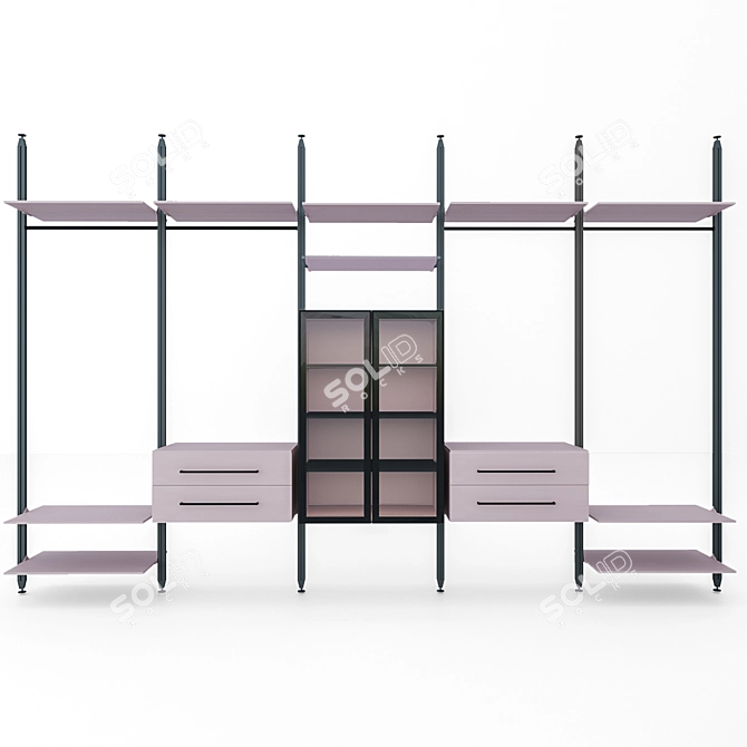 Luxury OM Profile Wardrobe Room 3D model image 2