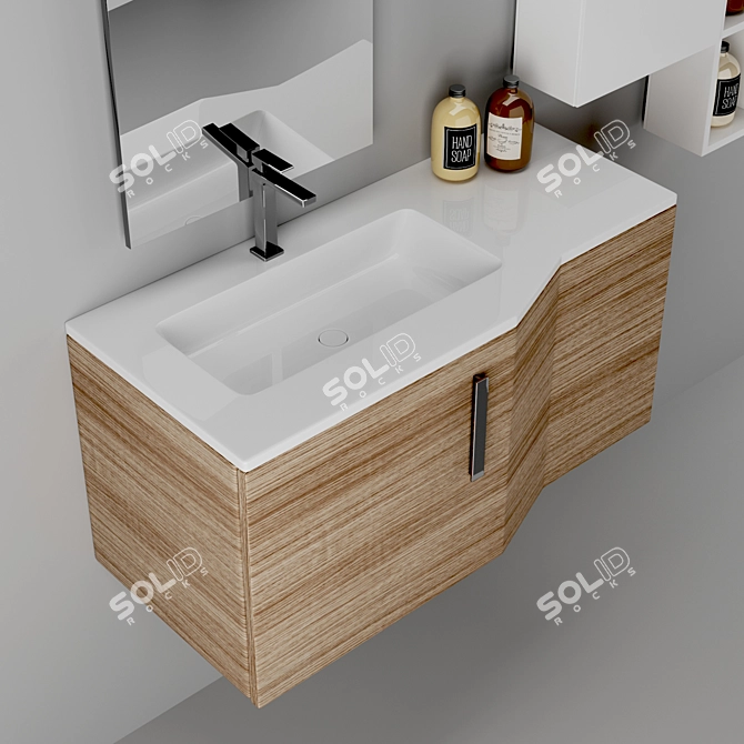 Elegant STR8 317 Washbasin 3D model image 2