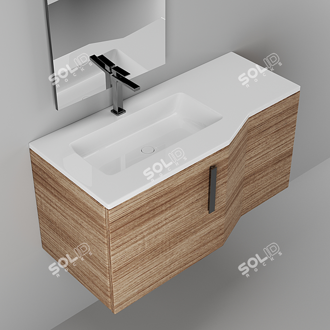 Elegant STR8 317 Washbasin 3D model image 5
