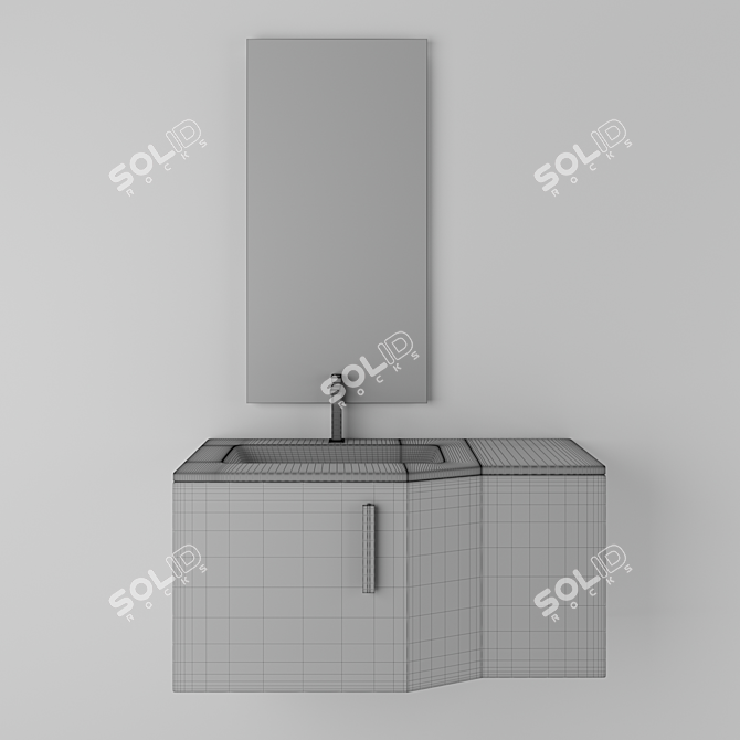 Elegant STR8 317 Washbasin 3D model image 6