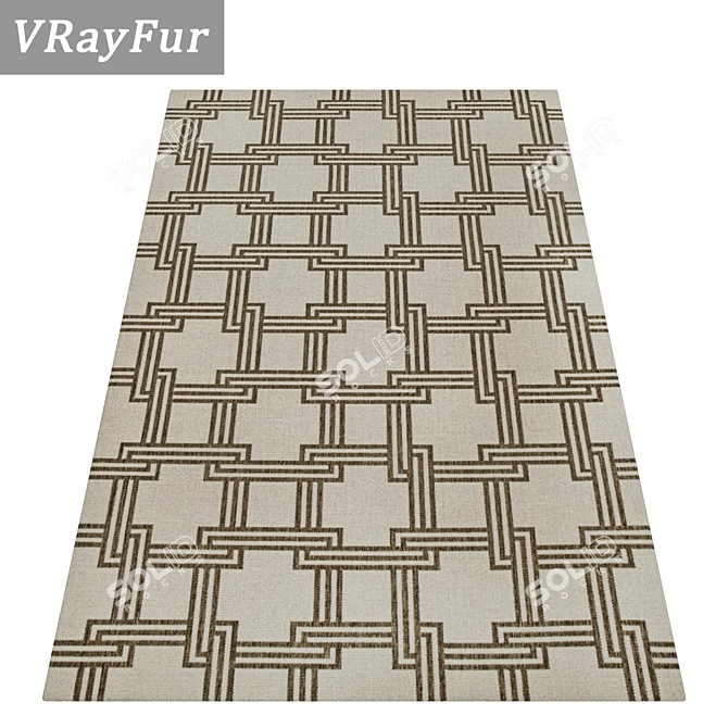 Luxury Carpet Set 3PC | High-Quality Textures 3D model image 2