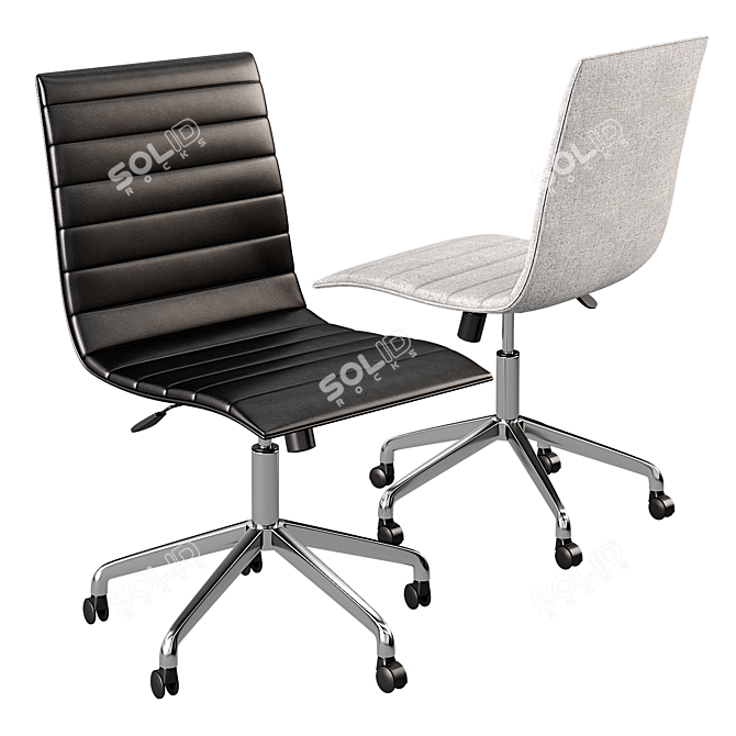 Sleek Noir Task Chair: Superior Design 3D model image 1