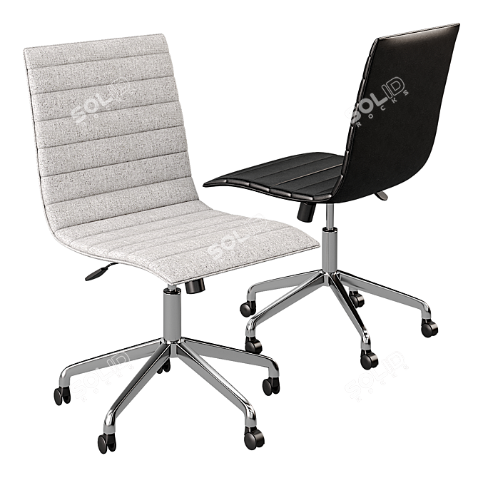 Sleek Noir Task Chair: Superior Design 3D model image 2