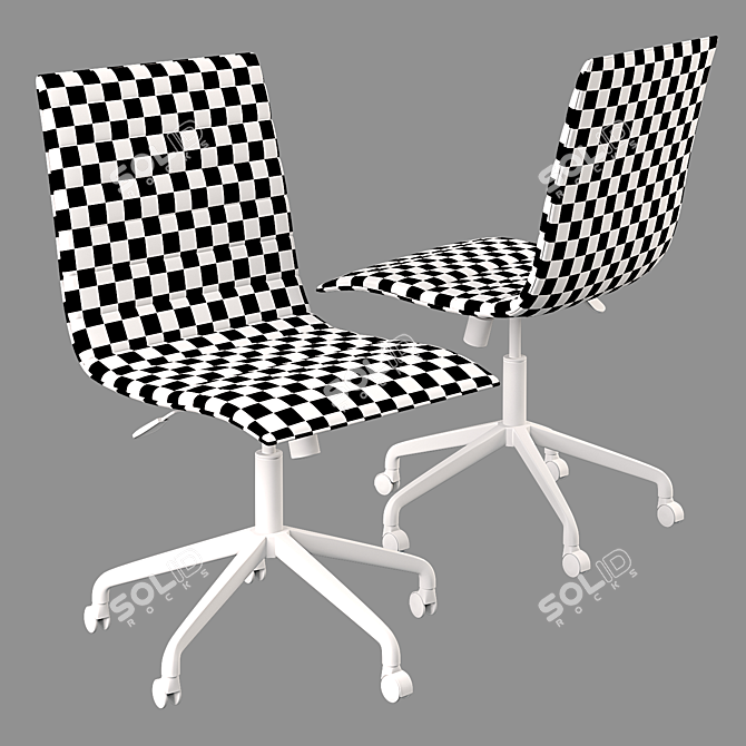 Sleek Noir Task Chair: Superior Design 3D model image 4