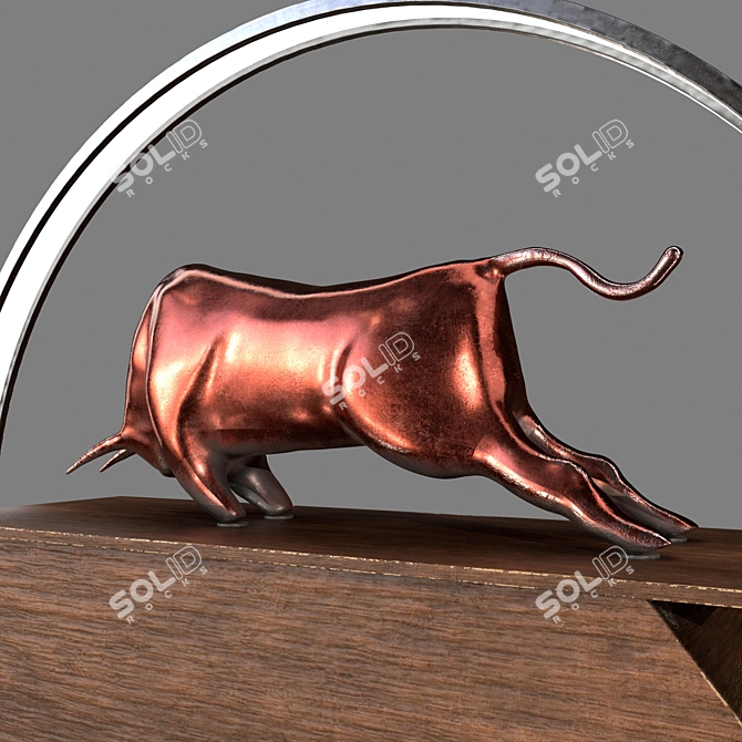 Majestic Bull Decor - Lighting 3D model image 3