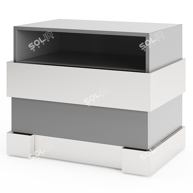 Sleek & Stylish La Futura Adesso Nightstand 3D model image 1