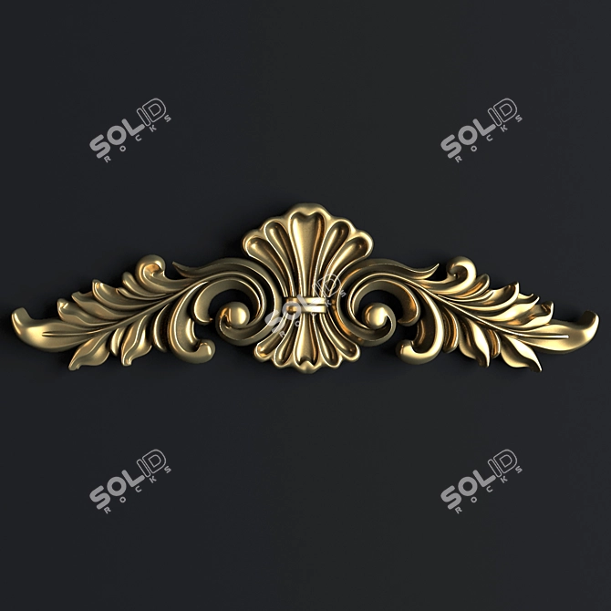 Title: Elegant Metal CNC Ornament 3D model image 1