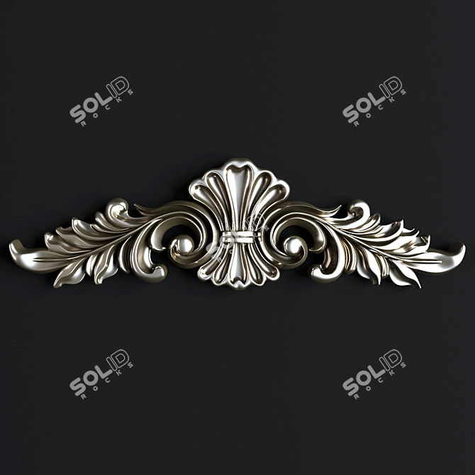 Title: Elegant Metal CNC Ornament 3D model image 2