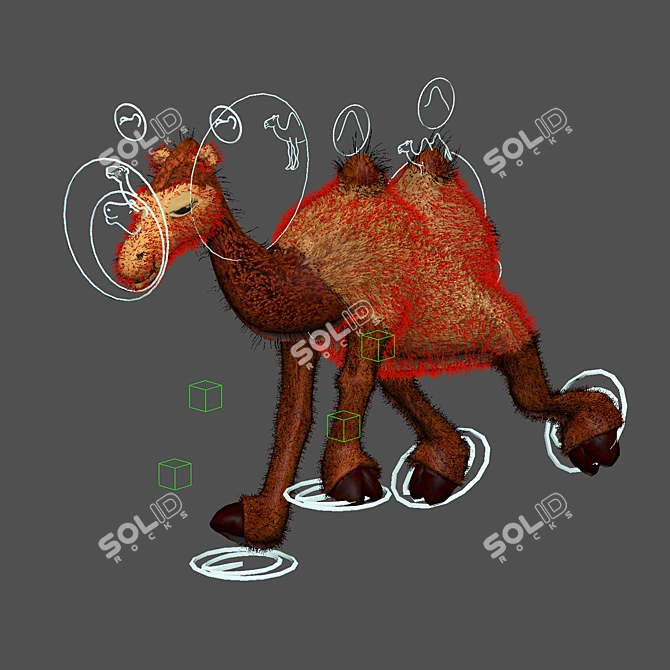 Sandegare: Soft Toy Camel 3D model image 4