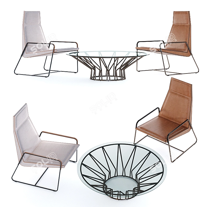 Modern Doimo Lounge Chair Vogue 3D model image 1