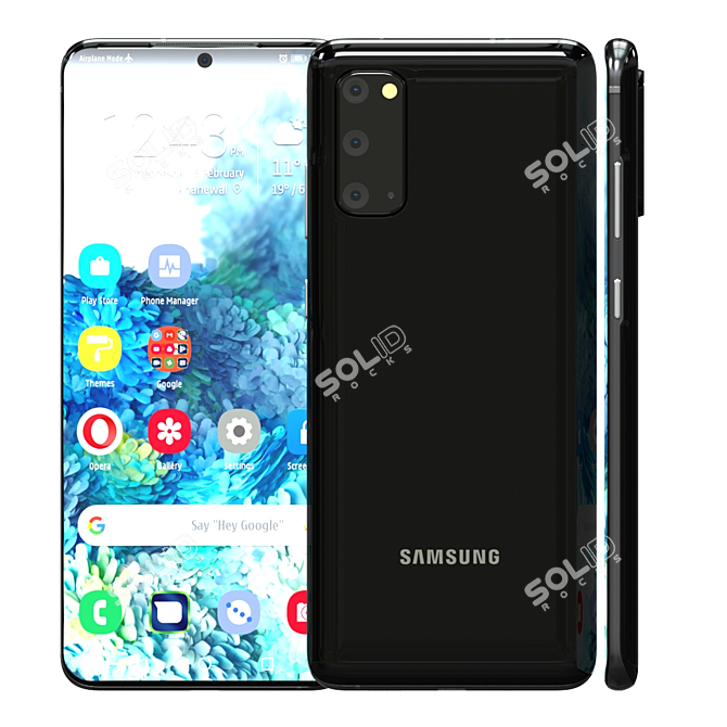 Samsung Galaxy S20: Black Beauty 3D model image 3