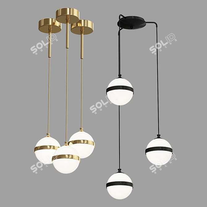 Title: Modern Hanging Pendant Light 3D model image 1