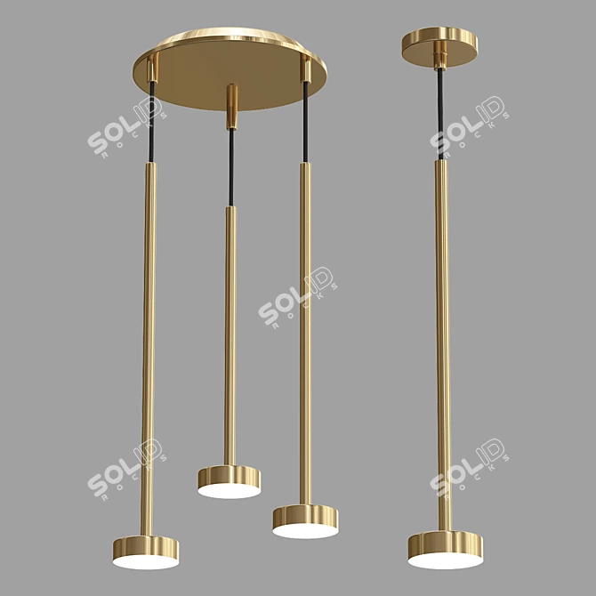 Scandinavian Style LED Pendant 3D model image 1