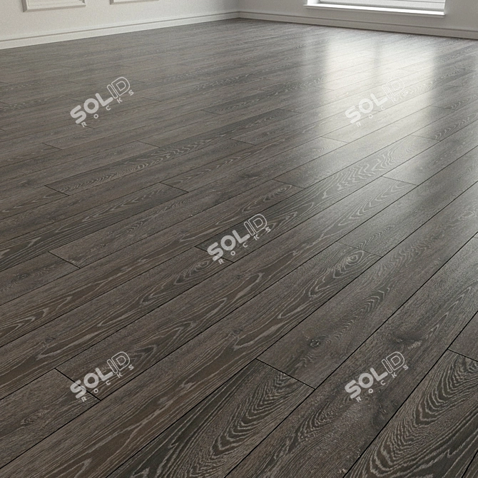 Natural Wood Parquet Flooring 3D model image 2