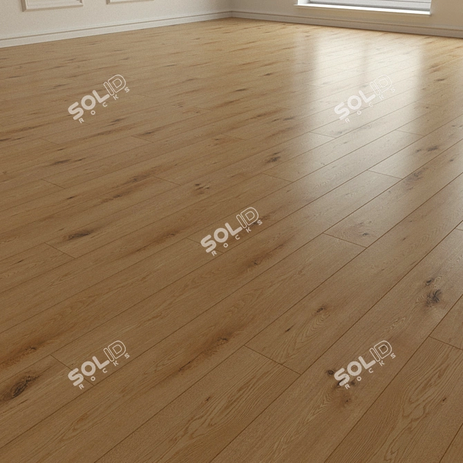 Natural Wood Laminate Flooring 3D model image 2