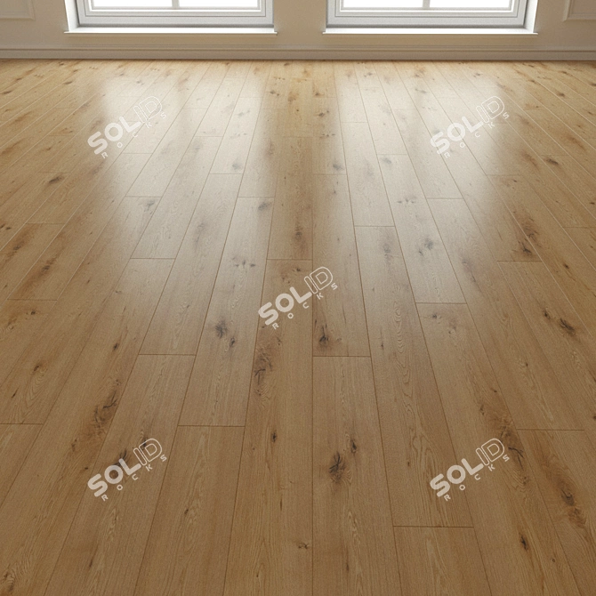 Natural Wood Laminate Flooring 3D model image 3