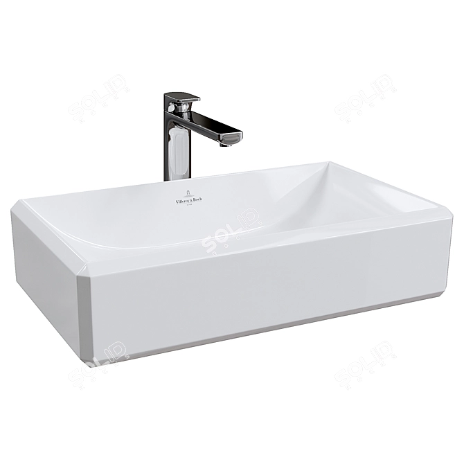 Villeroy & Boch Antheus Rectangular Countertop Sink 3D model image 1