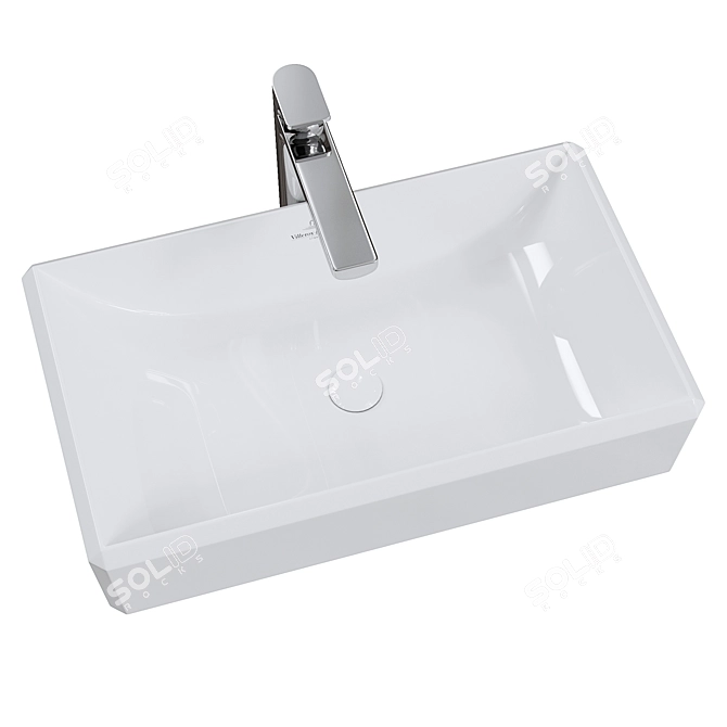 Villeroy & Boch Antheus Rectangular Countertop Sink 3D model image 2