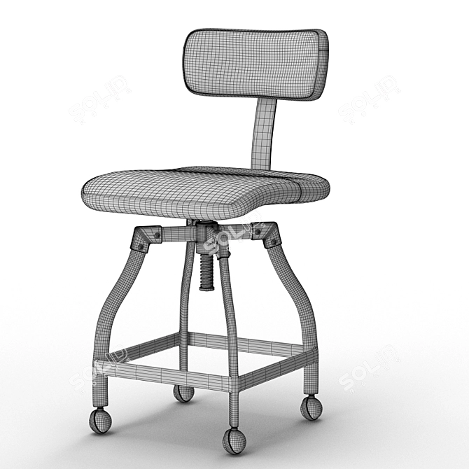 Restoration Hardware Draftsman's Chair 3D model image 4