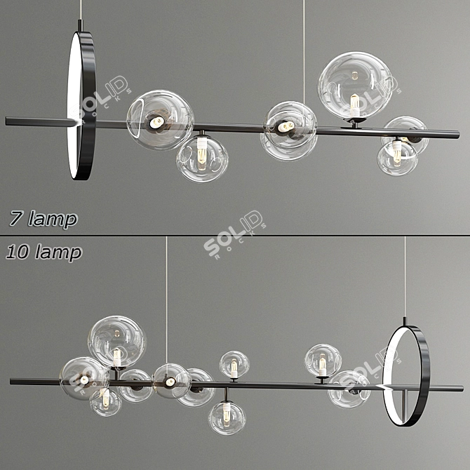 Modern IONA L Pendant Light 3D model image 3