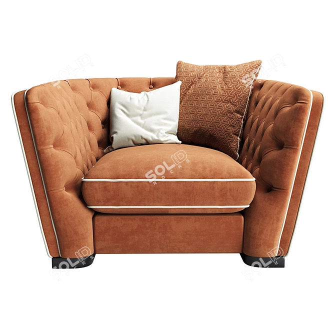 Elegant Paolo Armchair 3D model image 2