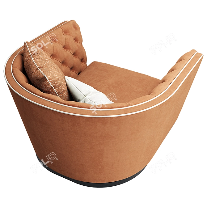 Elegant Paolo Armchair 3D model image 4