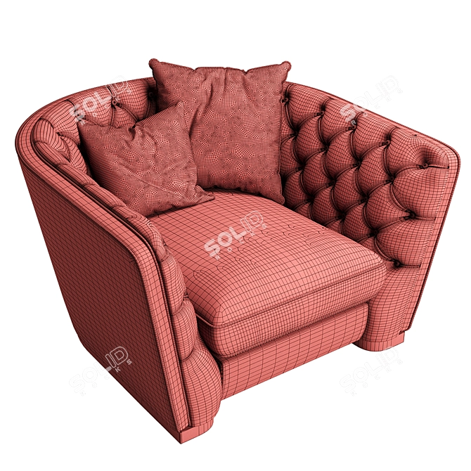 Elegant Paolo Armchair 3D model image 5